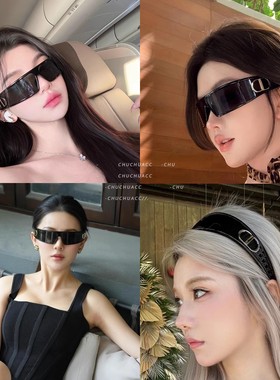 发箍墨镜两用美式小红书同款头箍高级感女士防紫外线眼镜发箍墨镜
