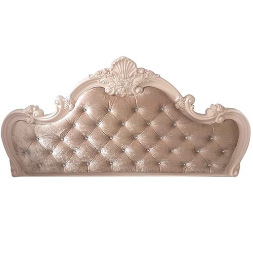 欧式弧形床头靠背软包翻新绒布床头罩套靠垫掉皮更换包床头布料 - 图3