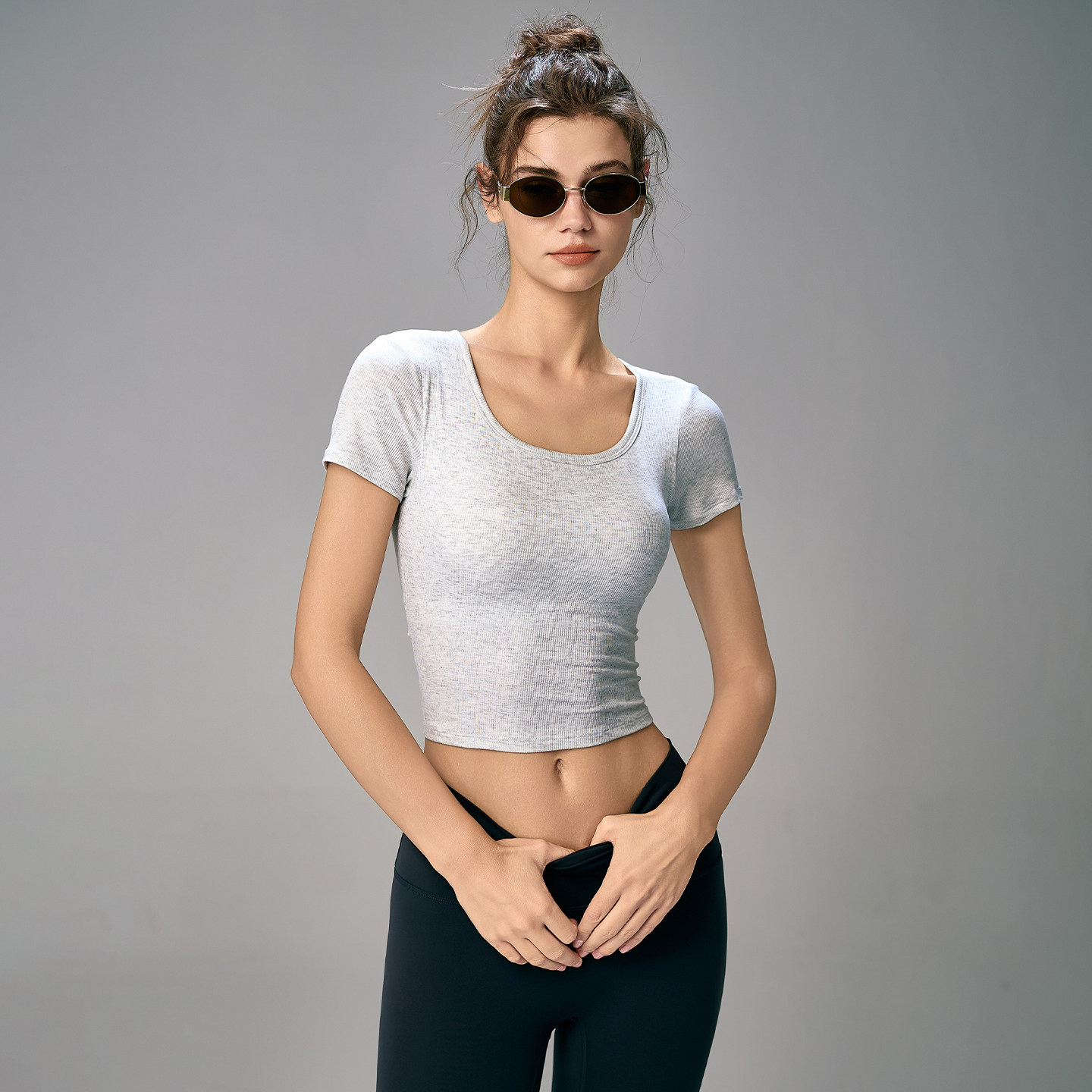 Choc女孩美背运动上衣女固定杯瑜伽服短袖T恤紧身透气显瘦健身衣,淘宝优惠券,粉丝福利购,淘宝优惠卷