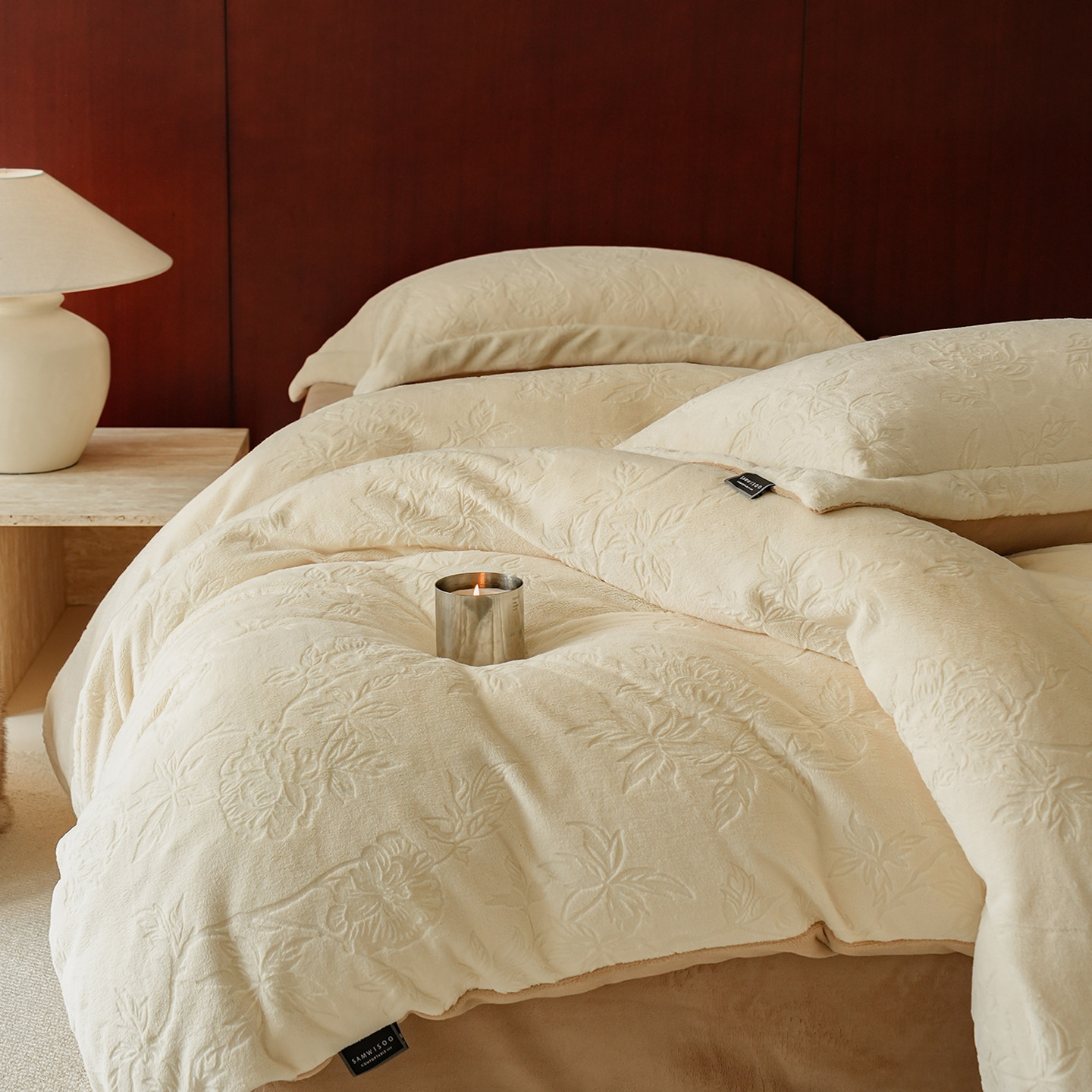 2025新款冬季保暖雕花牛奶绒四件套轻奢高级感加厚珊瑚绒床上用品,淘宝优惠券,粉丝福利购,淘宝优惠卷