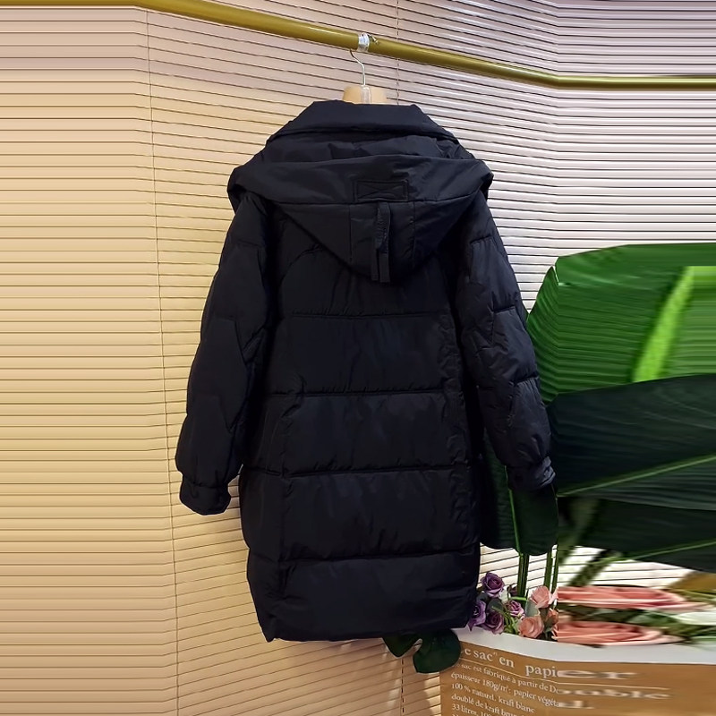 加肥大码女装连帽长款棉服外套胖妹妹冬季款黑色百搭显瘦保暖大衣,淘宝优惠券,粉丝福利购,淘宝优惠卷