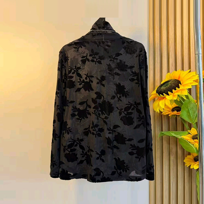 胖MM加肥高领长袖花朵小衫大码女装法式设计感秋冬款百搭洋气上衣,淘宝优惠券,粉丝福利购,淘宝优惠卷