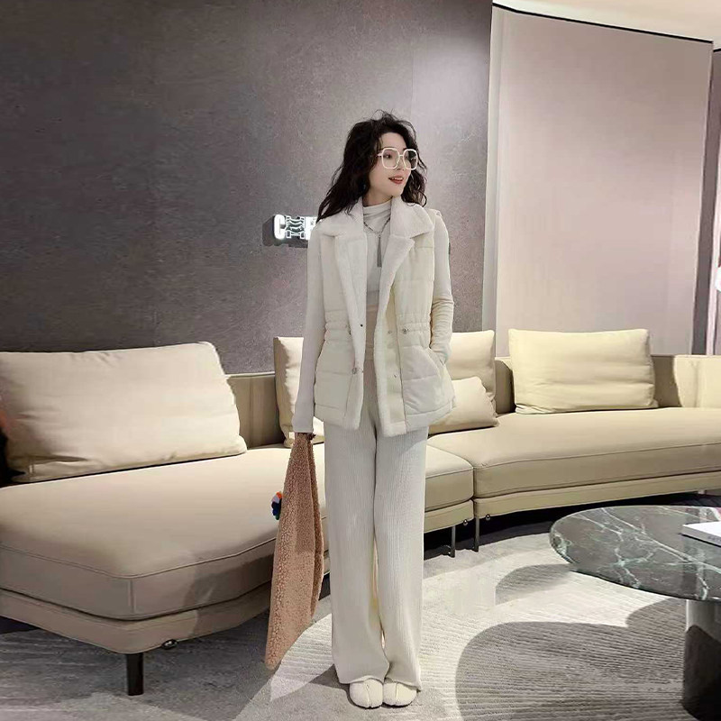 胖MM加肥毛毛翻领收腰棉马甲韩版大码女装冬季款宽松百搭显瘦坎肩,淘宝优惠券,粉丝福利购,淘宝优惠卷