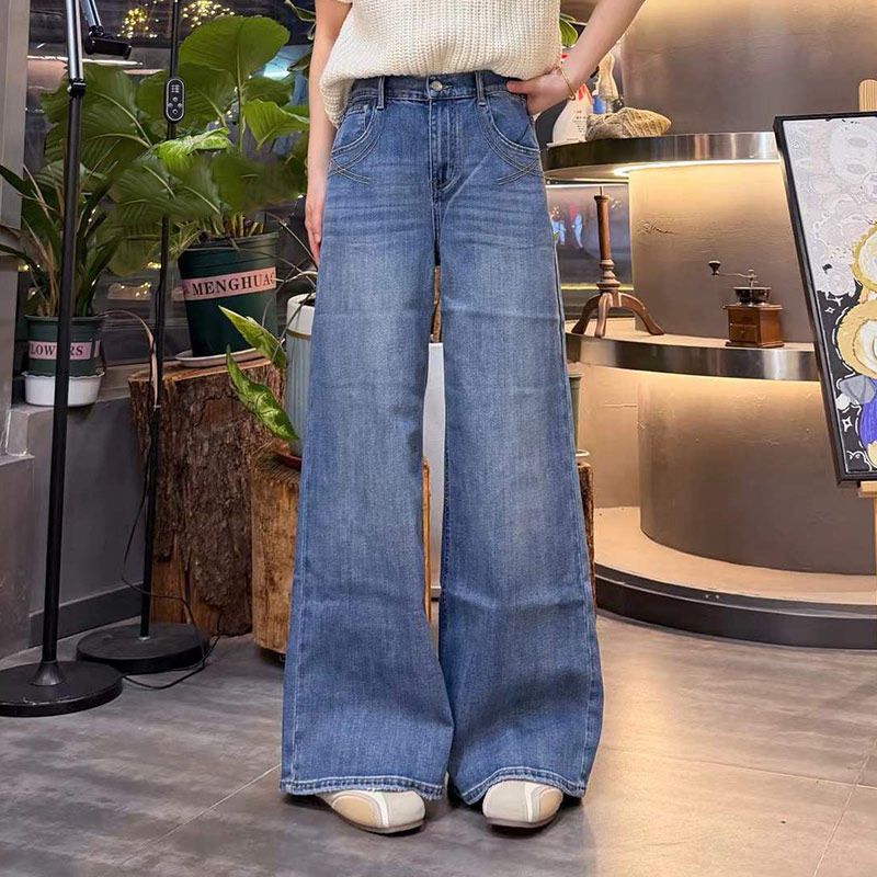 大码女装净版阔腿牛仔长裤胖妹妹欧洲站宽松百搭遮胯显瘦休闲裤子,淘宝优惠券,粉丝福利购,淘宝优惠卷