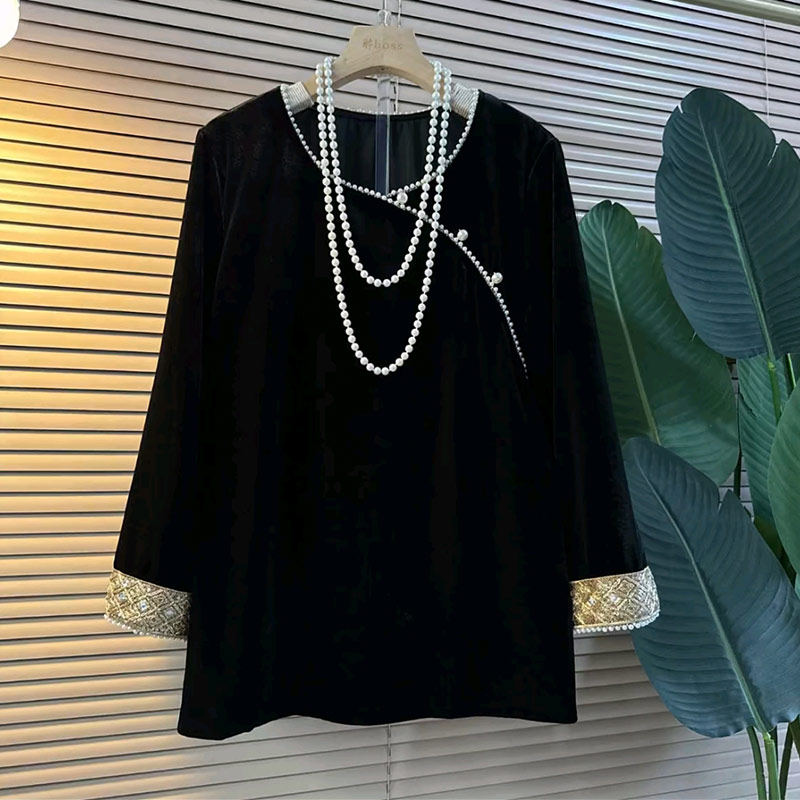 加肥复古风圆领盘扣马甲大码女装拼色袖口小衫胖妹妹暗花裤脚裤子,淘宝优惠券,粉丝福利购,淘宝优惠卷