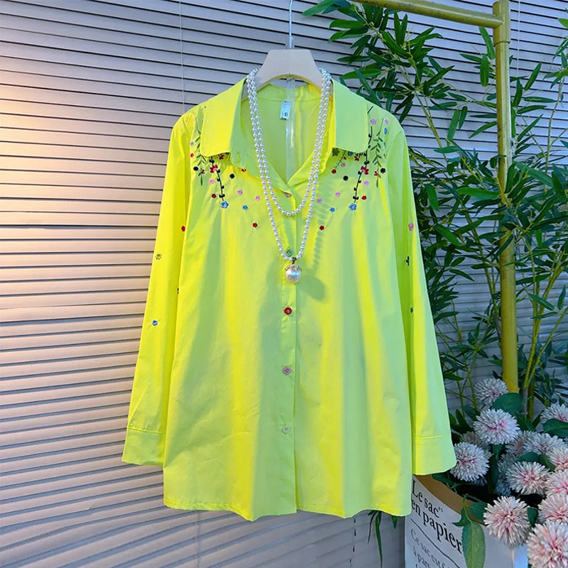 大码女装彩色花朵肩长袖衬衫韩版减龄甜美糖果色胖妹妹淑女风上衣,淘宝优惠券,粉丝福利购,淘宝优惠卷