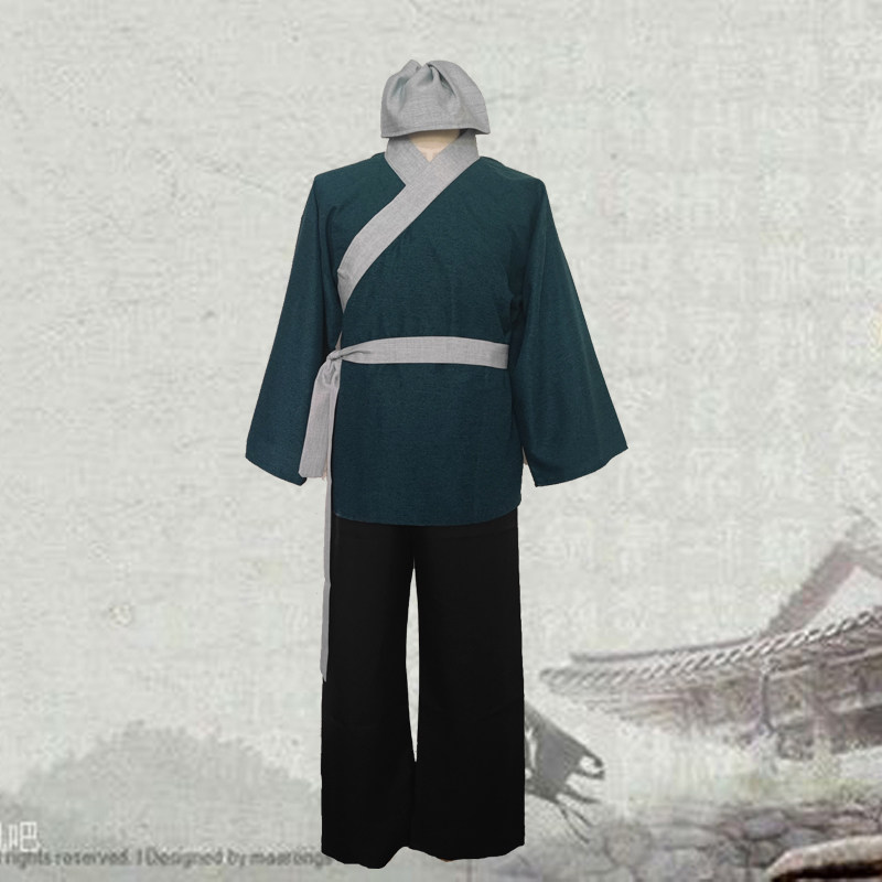 古装男汉服男款平民百姓小二衣服群演路人村民下人演出服棉麻戏服