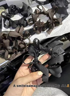 手工编织蝴蝶结发绳头绳