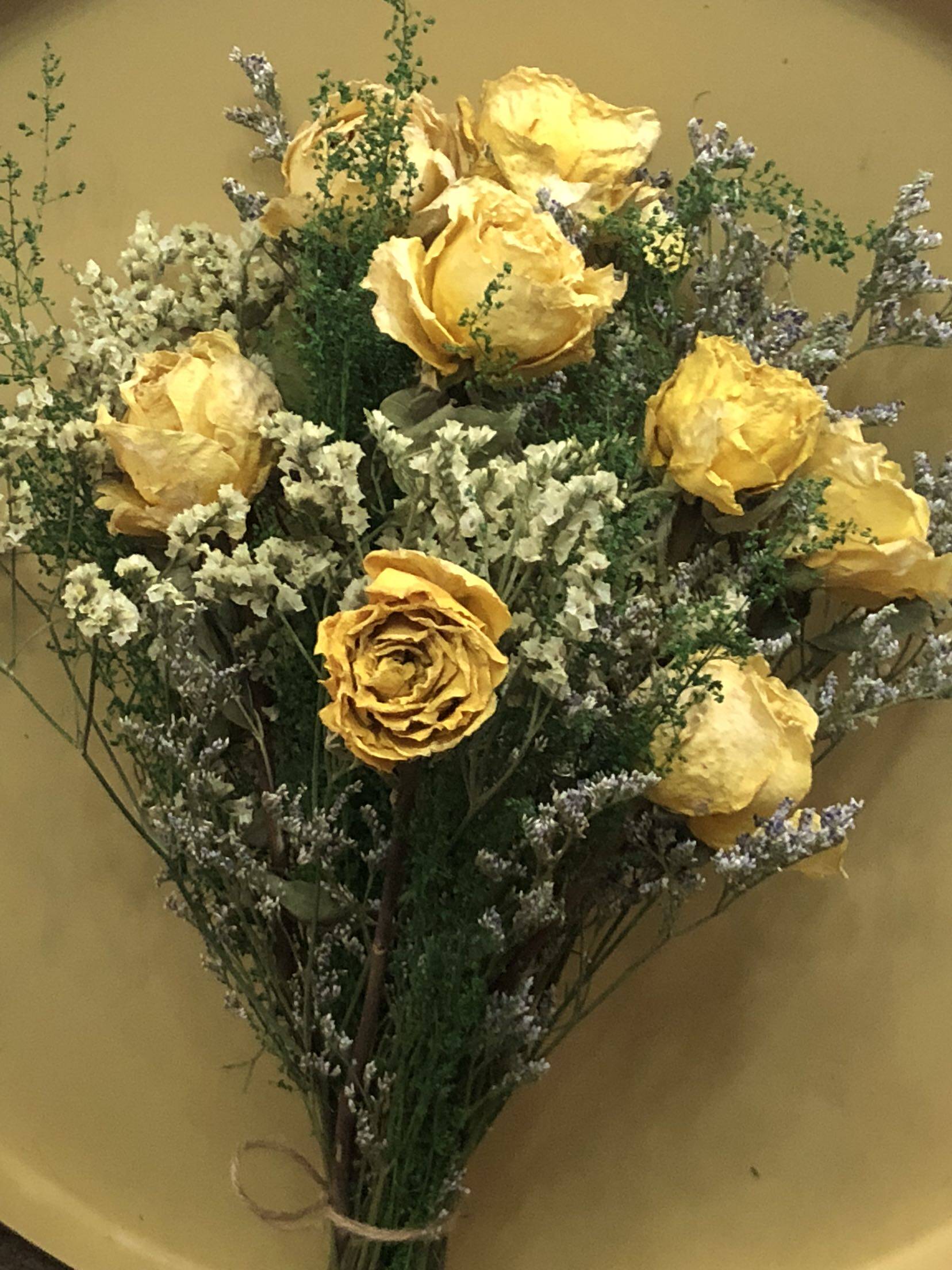 ins香槟玫瑰干花束干燥花装饰插花diy大花束永生花毕业花束礼