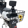 Electric vehicle backrest enlarged rear hanging basket