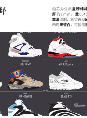 SNEAKERS运动鞋竖款装饰画无外框平面喷绘油画布可定制精致布画芯