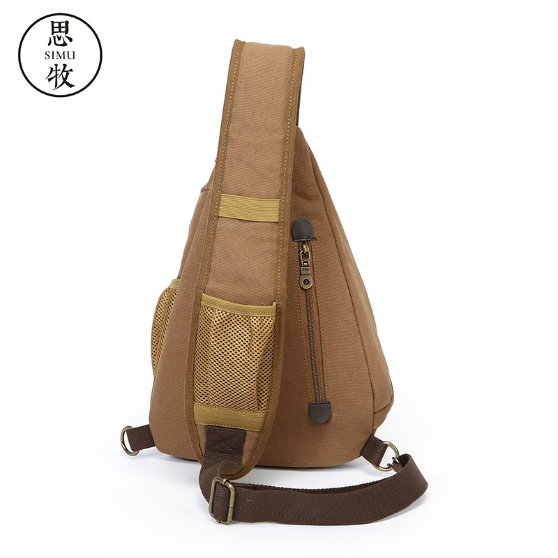 Simu large-capacity casual canvas chest bag comes with shipping insurance