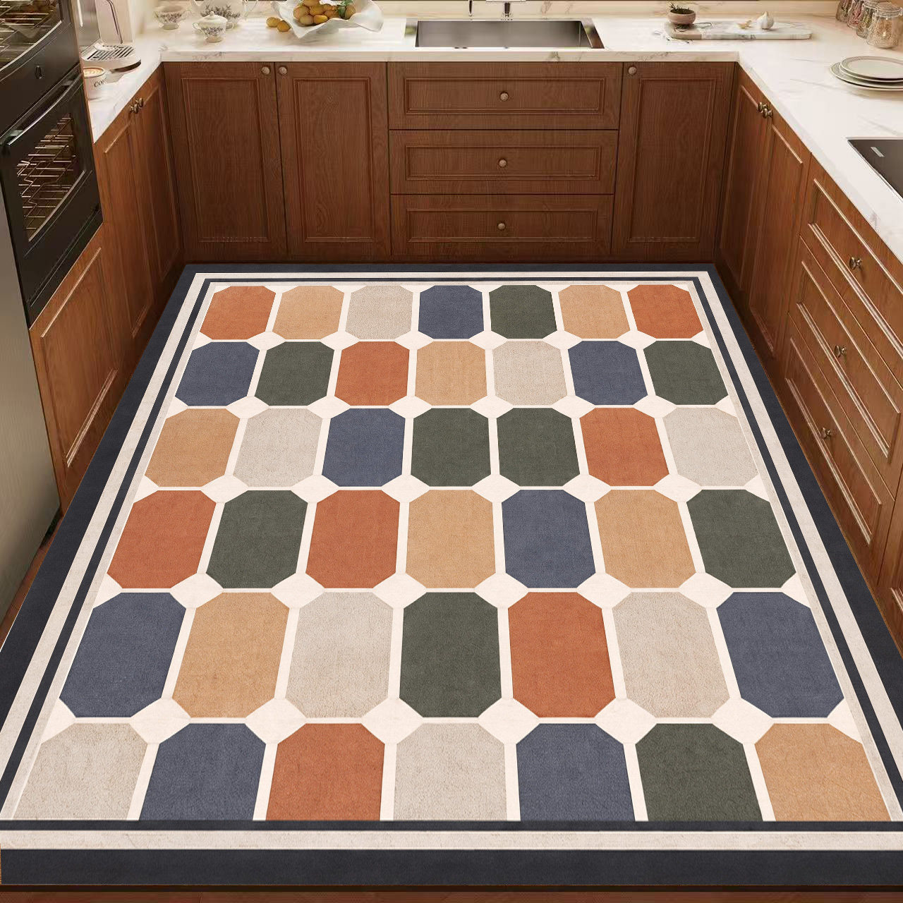 Thickened diatom mud kitchen floor mat wipeable