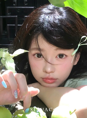 甜美森系抹茶绿蝴蝶结丝带发夹女