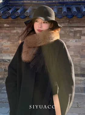 蘑糯糯同款毛毛围巾女毛领围脖
