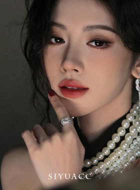 鞠婧祎同款多层仿珍珠锁骨链项链