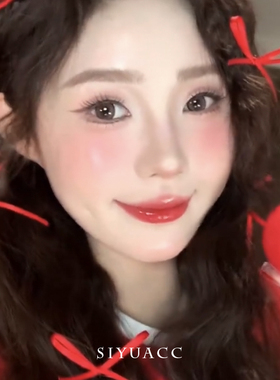 甜美红色蝴蝶结小发夹可爱头饰女