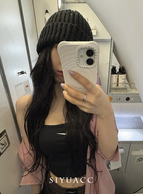 百搭粗线针织帽冬季护耳毛线帽女
