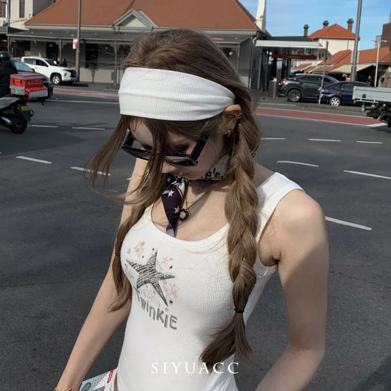 newjeans同款白色美式运动发带百搭弹力健身束发带简约针织头带女,淘宝优惠券,粉丝福利购,淘宝优惠卷