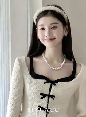 气质毛绒笑脸发箍秋冬发夹发饰女