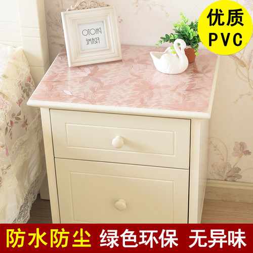 防水免洗床头柜盖布pvc电视柜桌布台布水晶垫欧式田园鞋柜软玻璃 - 图0