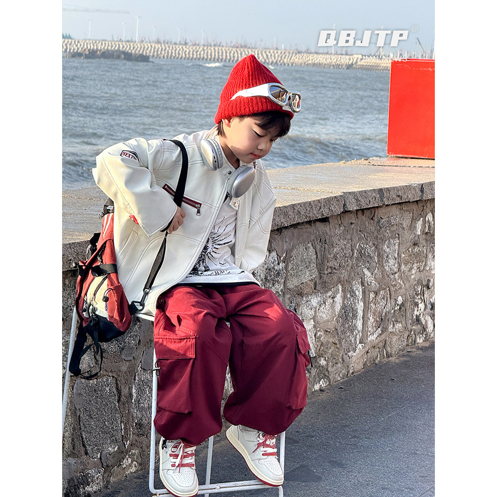 Q宝家童品8月新款 男童时尚工装裤春秋季裤子儿童韩系百搭休闲裤,淘宝优惠券,粉丝福利购,淘宝优惠卷