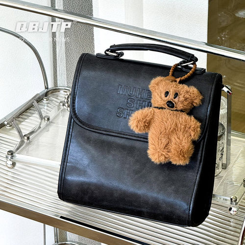 Q宝家童品10月新款 儿童双肩包秋季男女童欧美复古质感学生书包潮 - 图0