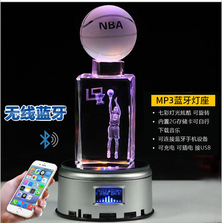 水晶篮足球模型摆件创意男生生日礼品毕业季送同学高考礼物纪念品