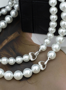 S925纯银仿冷光澳白高级感项链