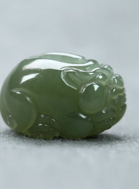 纯天然和田玉长款貔貅玉吊坠项坠