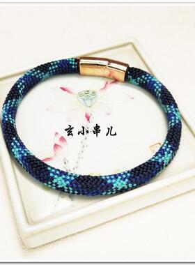 玄小串儿纯棉英伦风青衫蓝畔手绳