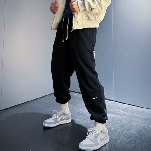 NIKE耐克男子春夏针织毛圈速干运动休闲束脚宽松卫裤长裤 FZ0225 - 图0