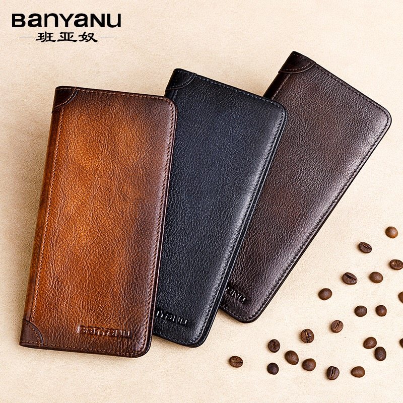 钱包男超薄长款头层牛皮真皮卡位多2025新款复古竖款防盗刷皮夹子,淘宝优惠券,粉丝福利购,淘宝优惠卷