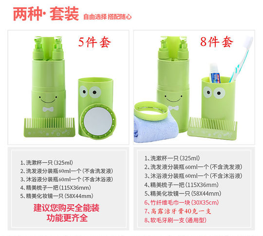 Travel refillable bottles of non-essential toiletries for business trips