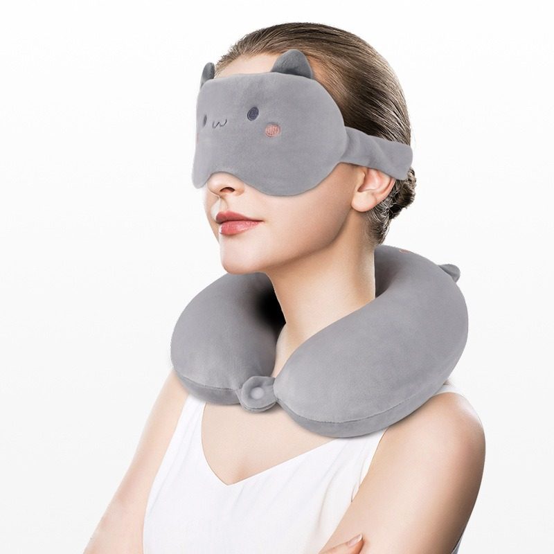2025新款卡通U型枕眼罩二合一记忆棉枕芯办公室护颈枕旅行枕,淘宝优惠券,粉丝福利购,淘宝优惠卷