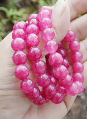 合成10mm爆花晶裂纹手链女士小清新女生闺蜜琉璃珠手串金店礼品