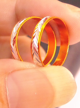 时尚风电镀情侣尾戒