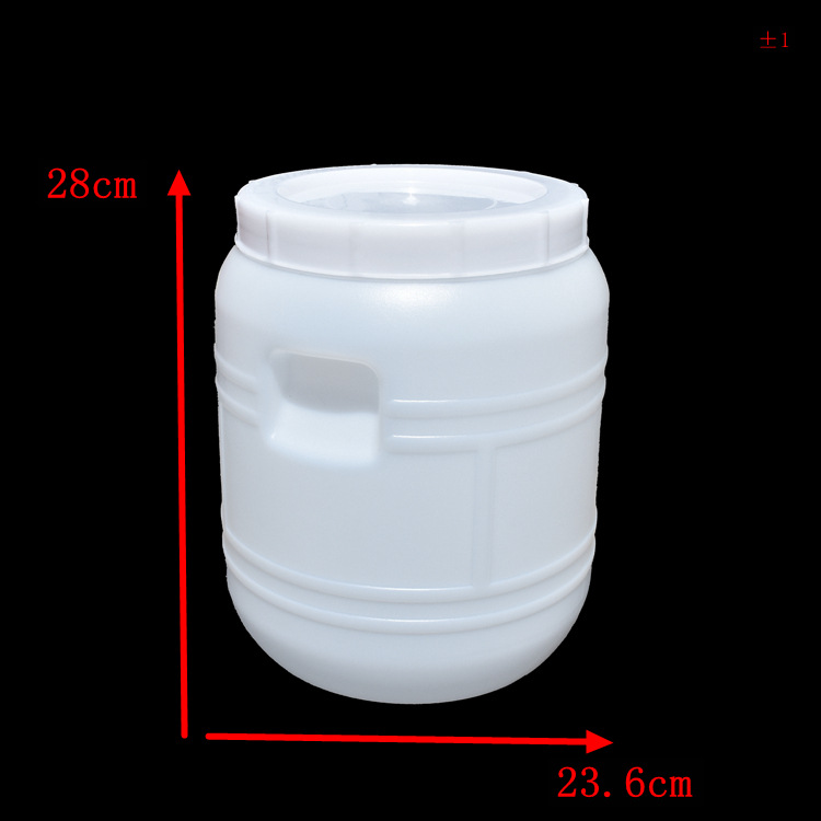 食品级10升果酱面酱麻汁麻酱包装桶大口药液桶公斤圆形塑料桶水桶-图0
