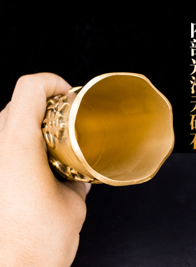 黄铜香筒家用佛堂香桶摆件