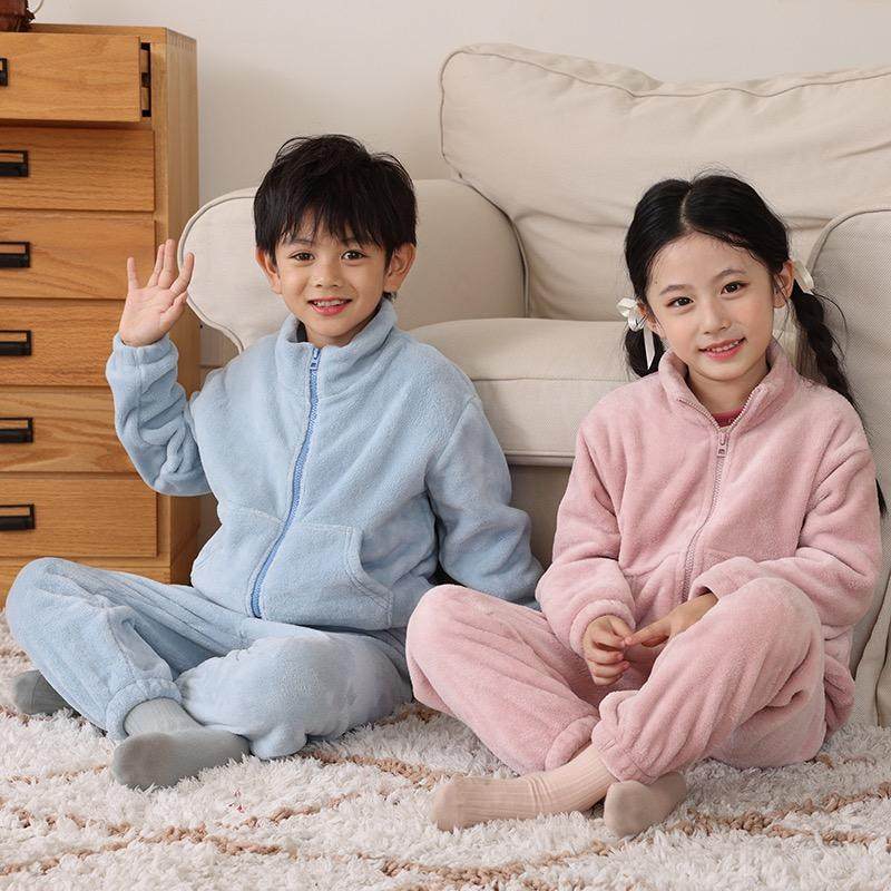 110-180儿童珊瑚绒家居服保暖套装男童女童暖暖绒睡衣睡裤亲子装,淘宝优惠券,粉丝福利购,淘宝优惠卷