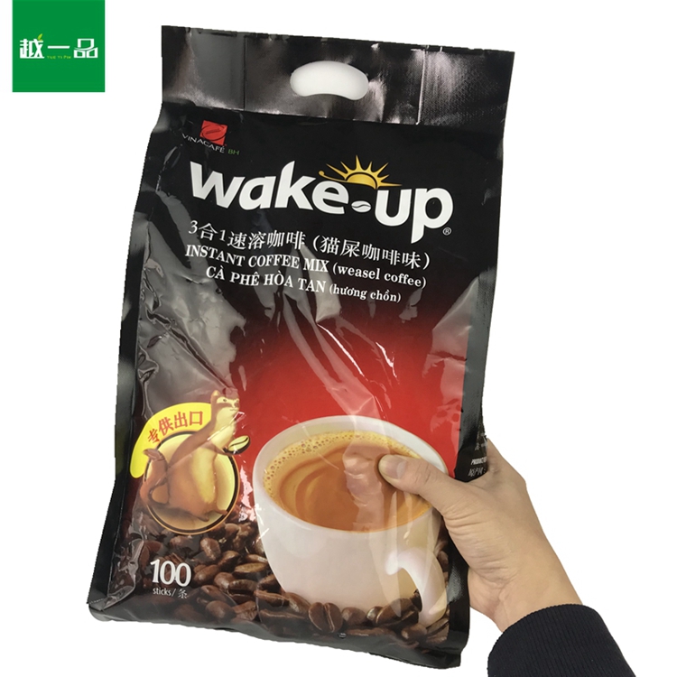 越南进口咖啡 三合一速溶咖啡威拿wake up猫屎咖啡1700g袋装 包邮 - 图1