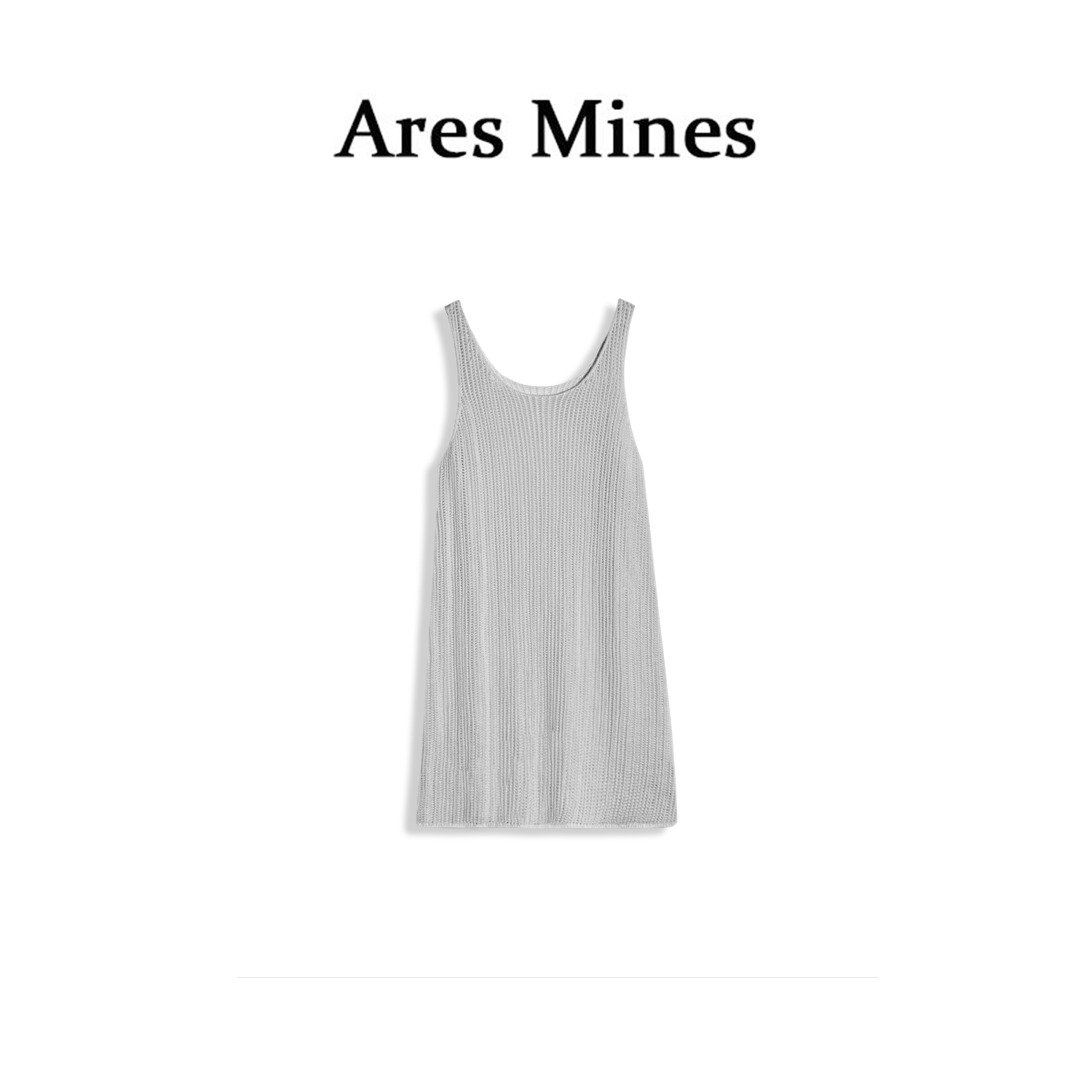 【盛朗熙Ares Mines】复古肌理感镂空设计内搭背心连衣裙-图0