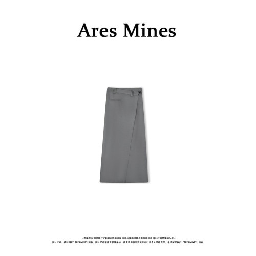 【Ares Mines】小众气质简约V领设计款西服半身裙套装-图0