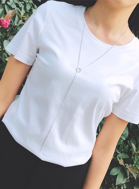 圆环几何长款简约毛衣链