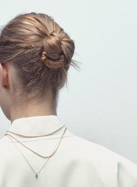 新款多层钻石锁骨项链