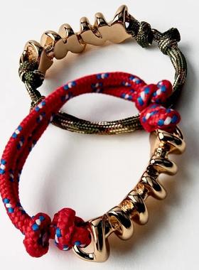 彩色绳子简约小众组合手链ZARA