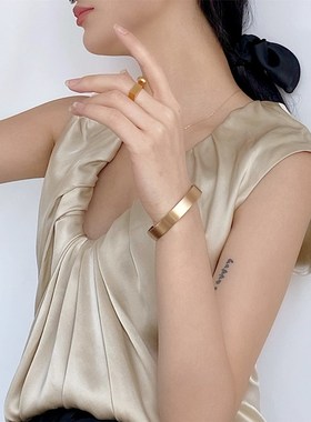 哑光开口拉丝手镯包邮