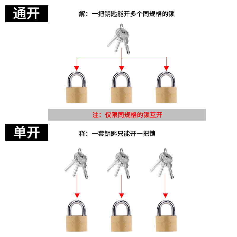 地球牌厚型铜挂锁实心全铜互开挂锁小号锁门窗车船电力网吧机箱锁 - 图0