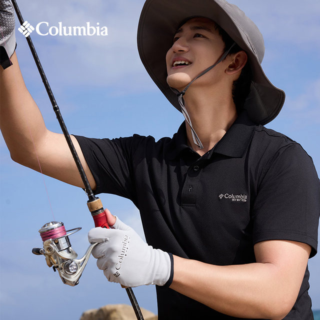 ຊຸດການຫາປາ Columbia ຜູ້ຊາຍແຂນສັ້ນແຫ້ງໄວ breathable