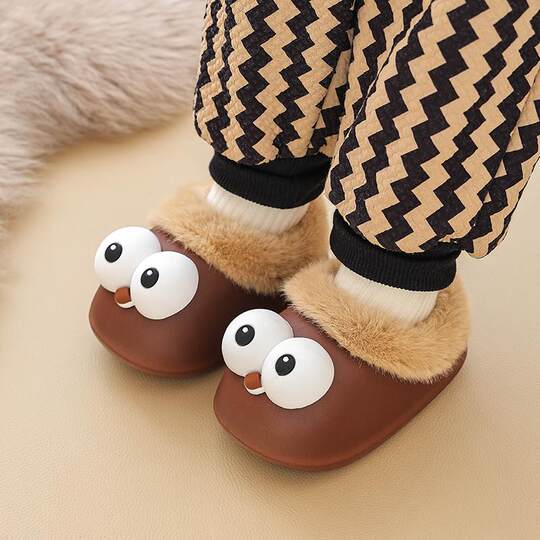 Waterproof outer wear home autumn and winter children's cotton slippers
